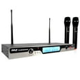thumbnail image 1 of UHF Wireless Microphone System with (2) Handheld Mics, Selectable Frequency, LCD Display, Rack Mountable, 1 of 1