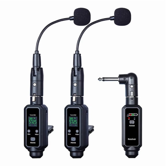 UHF Wireless Saxophone Microphone System Clip-on Instruments Professional Radio Microphone for Stage Performance A