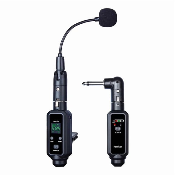 UHF Wireless Saxophone Microphone System Clip-on Instruments Professional Radio Microphone for Stage Performance B