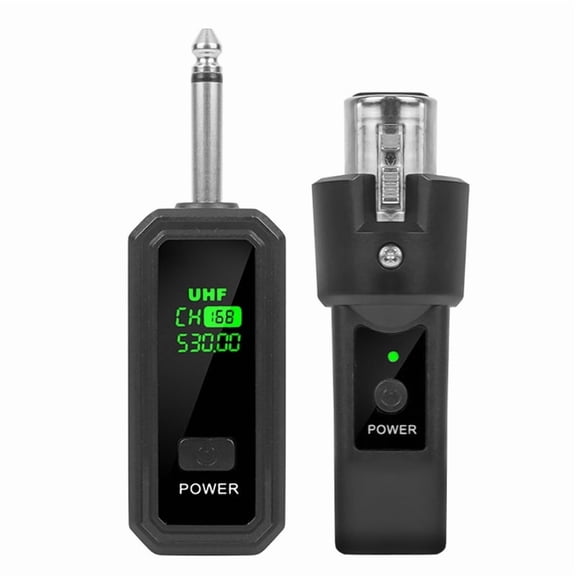 UHF XLR Adapter System Wireless Microphone Transmitter Receiver for Dynamic Microphone Guitar Audio Mixer PA System B