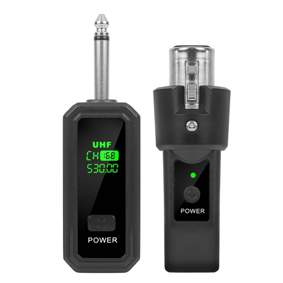 UHF XLR Adapter System Wireless Microphone Transmitter Receiver for Dynamic Microphone Guitar Audio Mixer PA System B