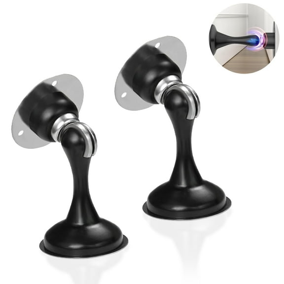 UHIAGREE 2 Pcs Magnetic Door Stoppers, No Drill Stainless Steel Door Holder for Wall and Floor