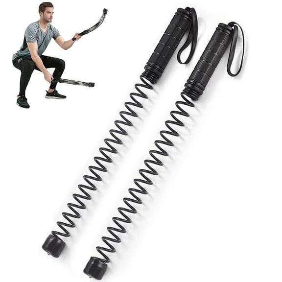 UHIAGREE 2PCS Ropeless Battle Rope,Portable Battle Rope for Home Gym,Strength,Home Training(Black)