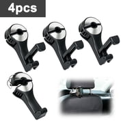 UHIAGREE 4PCS Headrest Hooks for Car,Premium Seat Back Hangers for Bags,Coats & Accessories Storage
