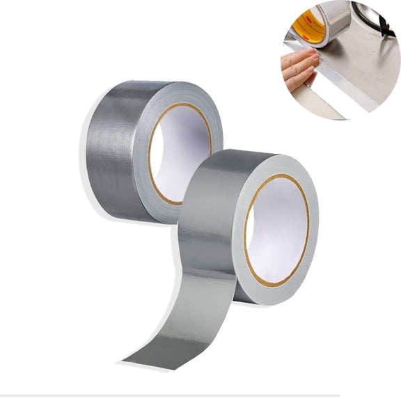 UHIAGREE Heat Resistant Aluminum Foil Tape,65ft × 2in Metal Repair Tape for Ductwork and Exhaust