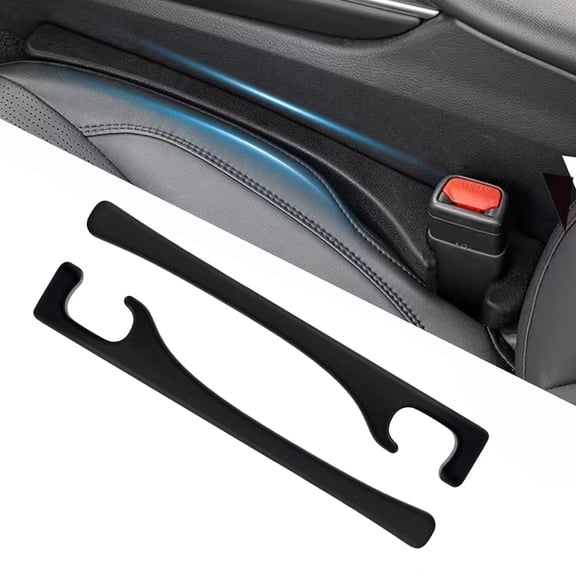 UHIAGREE Car Seat Gap Filler,2 Pack No Drop Between Seat and Console Stop Things from Dropping,Black