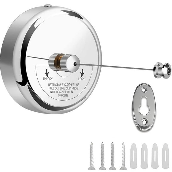 UHIAGREE Retractable Clothesline,Stainless Steel Laundry Line Heavy Duty for Indoor & Outdoor