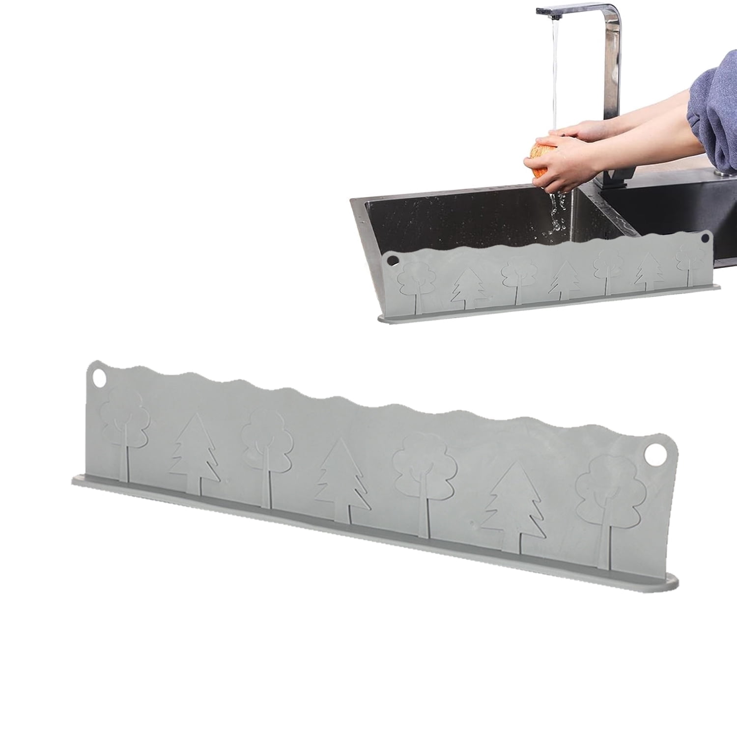 UHIAGREE Silicone Sink Splash Guard,19.7