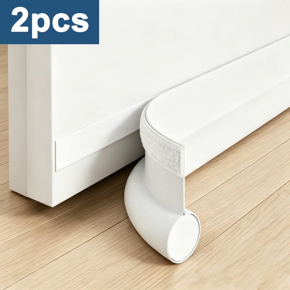 UHIAGREE Under Door Draft Stopper,2pcs Self Adhesive Door Sweep Weather Stripping for Noise Blocking,Dustproof & Energy Saving