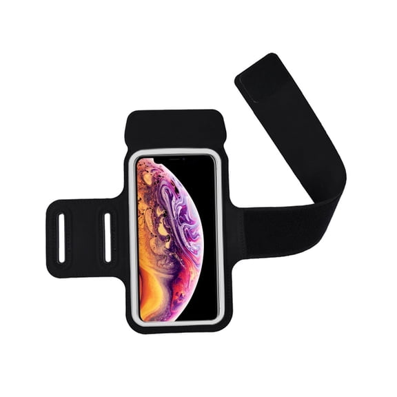 UHIAGREE Running Phone Holder,Adjustable Phone Holder Arm Bands for Running,with Key Pockets(Black)