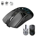 thumbnail image 1 of UHM Wireless Gaming Mouse with Lightweight Design/Screen Power Display/10000DPI/7 RGB Backlight/3 Mode USB-C/2.4G/Dual Bluetooth 5.3 Portable Rechargeable Gaming Mice for PC/Mac Computer Black, 1 of 9