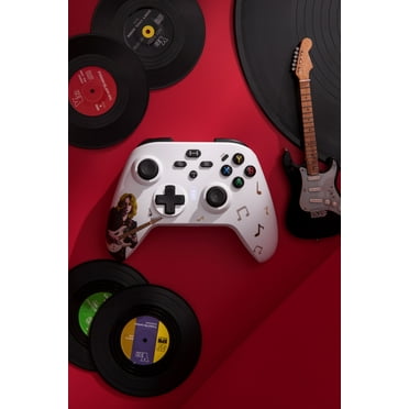 UHM Wireless Controller for Xbox One/One S/Series S/Series X/PS3/PC,Xbox 1 Controller Wireless with 2.4G Adapter Programmable Dual Vibration Turbo Function, Music White[Need Update]