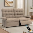 thumbnail image 1 of UHOMEPRO 2Pcs Small Electric Recliner Chair, Compact Recliner for Small Spaces with Wider Seat, Remote Control, Adjustable Backrest and Footrest, 350 lbs Capacity, Brown, 1 of 11