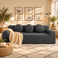 thumbnail image 1 of UHOMEPRO 71"W Sofa and Couch, 3 Seater Extra Deep Seat Cloud Couch with 3 Pillows and Side Pockets for Living Room Small Space, 1200lbs, Deep Gray, 1 of 11