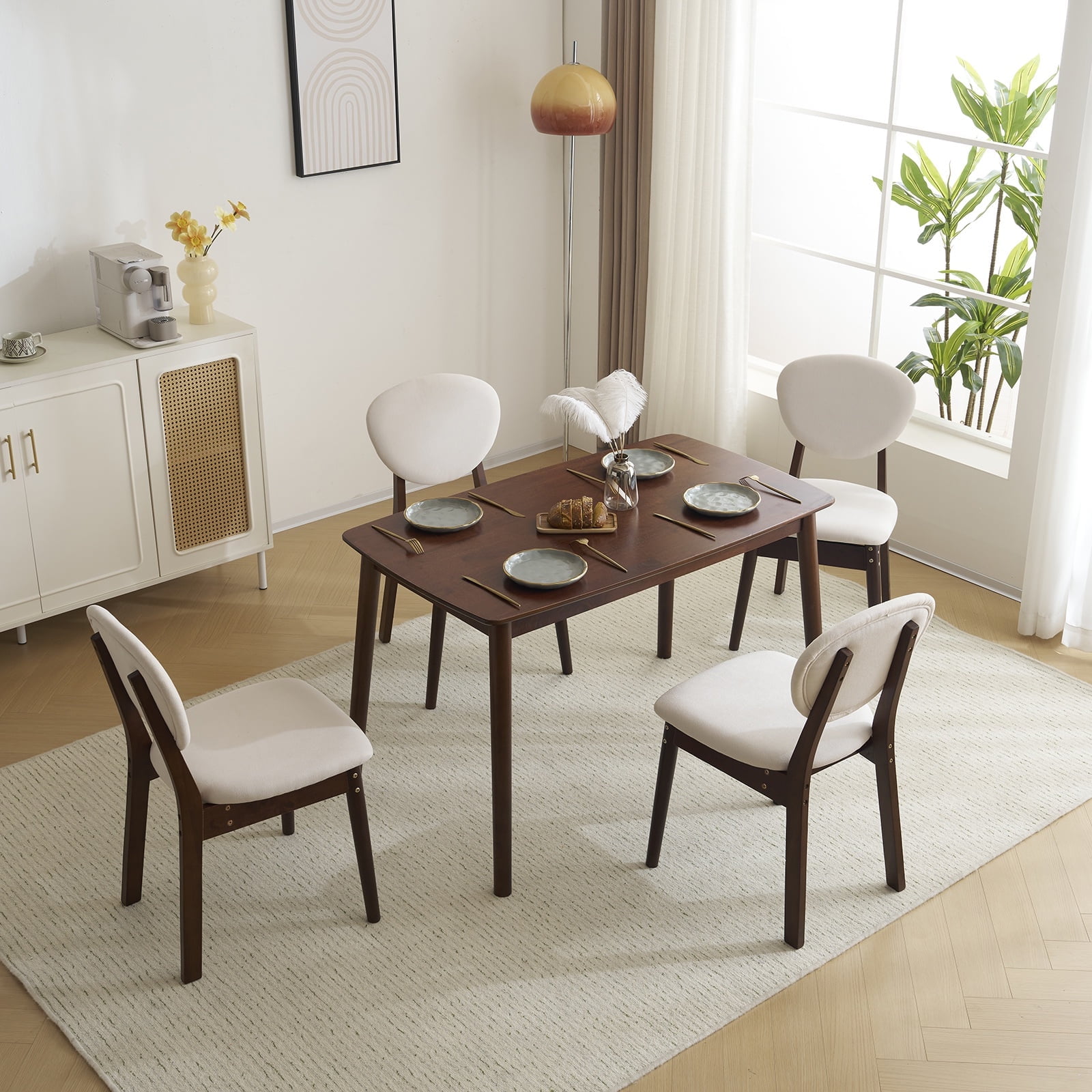 Modern White Dining Table Set for 4, Heavy Duty Egypt Ubuy