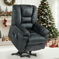 thumbnail image 1 of UHOMEPRO Power Lift Recliner Chair Recliners for Elderly with Heat and Vibration Massage Recliner Chair for Living Room with Infinite Position and Side Pocket, with Remote Control, Dark Gray, 1 of 11
