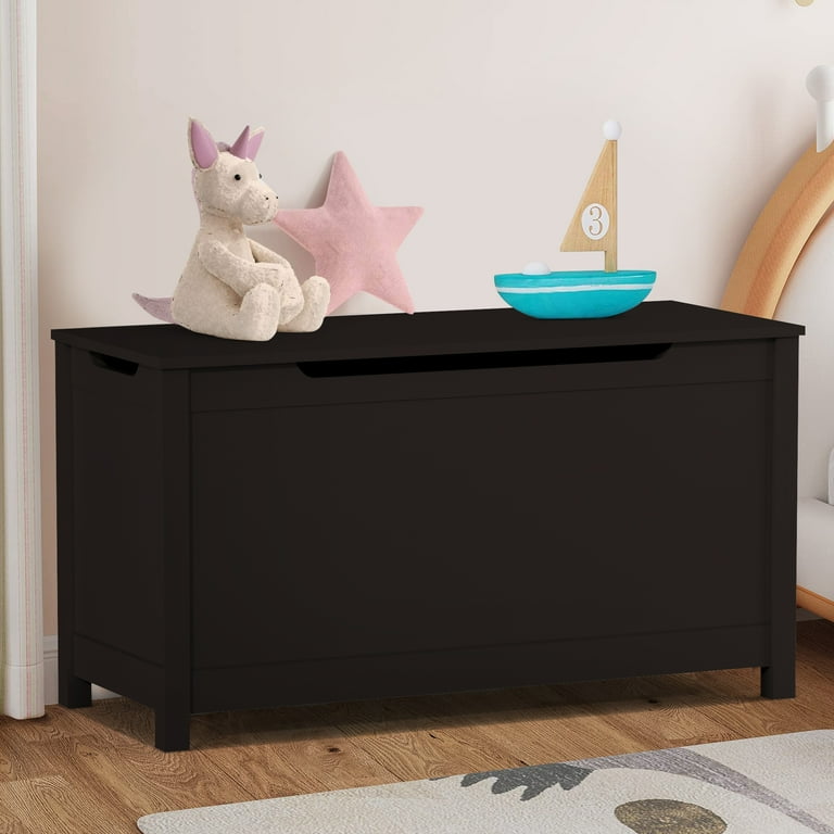 UHOMEPRO Large Wooden Toy Storage Box, For Kids' Bedroom Living