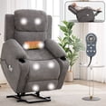 thumbnail image 1 of Power Lift Recliner Chair for Elderly, UHOMEPRO Lift Recliner Chair with Heat and Massage, Infinite Position Recliner with USB Port and Cup Holders, Gray, 1 of 9