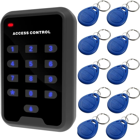 UHPPOTE 125KHz Single Door Proximity RFID Card Access Control Keypad with EM-ID Keyfobs