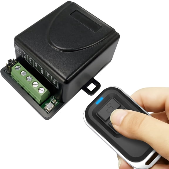 433.92MHz 1-Channel RF Wireless Remote Control Switch Input Voltage 12VDC for Garage Door Openers, Electirc Lock, LED Lights, etc.