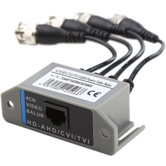 UHPPOTE 4CH HD Passive Video Balun Transceiver BNC to UTP RJ45 CCTV Via Twisted Pairs