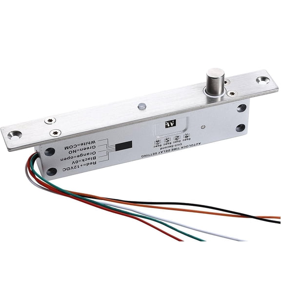 UHPPOTE Electric Bolt Lock DC12V Fail Secure NO Mode with Time Delay for Narrow Door
