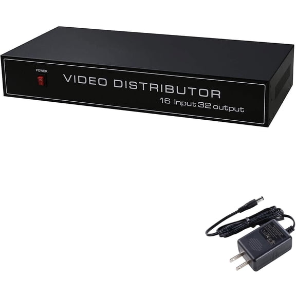 UHPPOTE HD BNC Splitter 16 in 32 Out AHD/CVI/TVI Video Distributor Amplifier Distributer