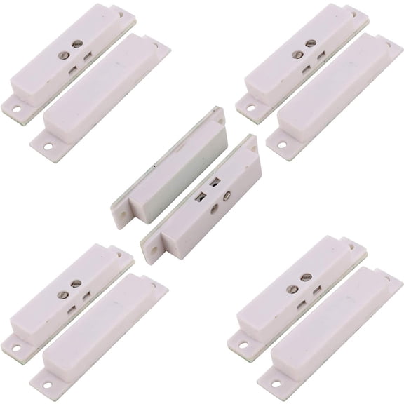 UHPPOTE Window Door Sensor Magnetic Contact Normal Closed Wired Screw-Terminal Surface-Mount Magnetic Contact Security (5 Pack)