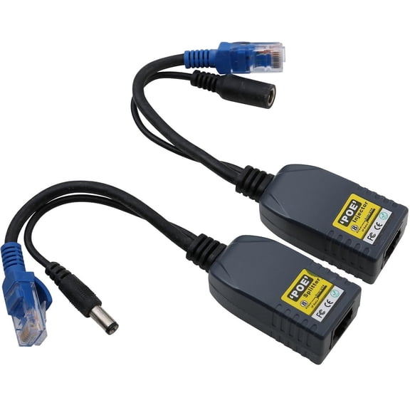 UHPPOTE PoE Splitter Injector Adapter Power Over Ethernet 100M Network UTP 8 Cores