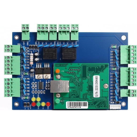 UHPPOTE Professional TCP IP Network Access Control Board Wiegand 26-40 Bit with Software for 2 Doors