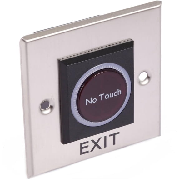 UHPPOTE RF Infrared No Touch Exit Button with LED Back Light for Access Control Square Type