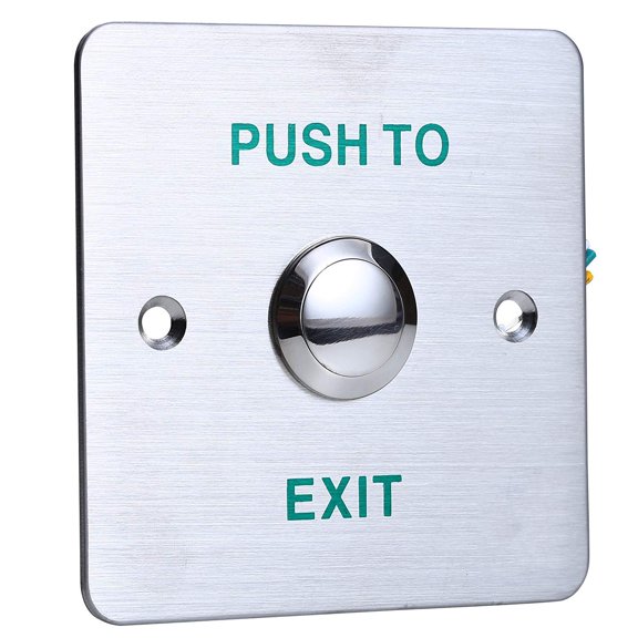 UHPPOTE Stainless Steel Panel Door Release Out Unlock Exit Button Switch for Hollow Door