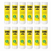 UHU Stic Glue Stick - Solvent Free - Clear Application - 21g - Pack of 12