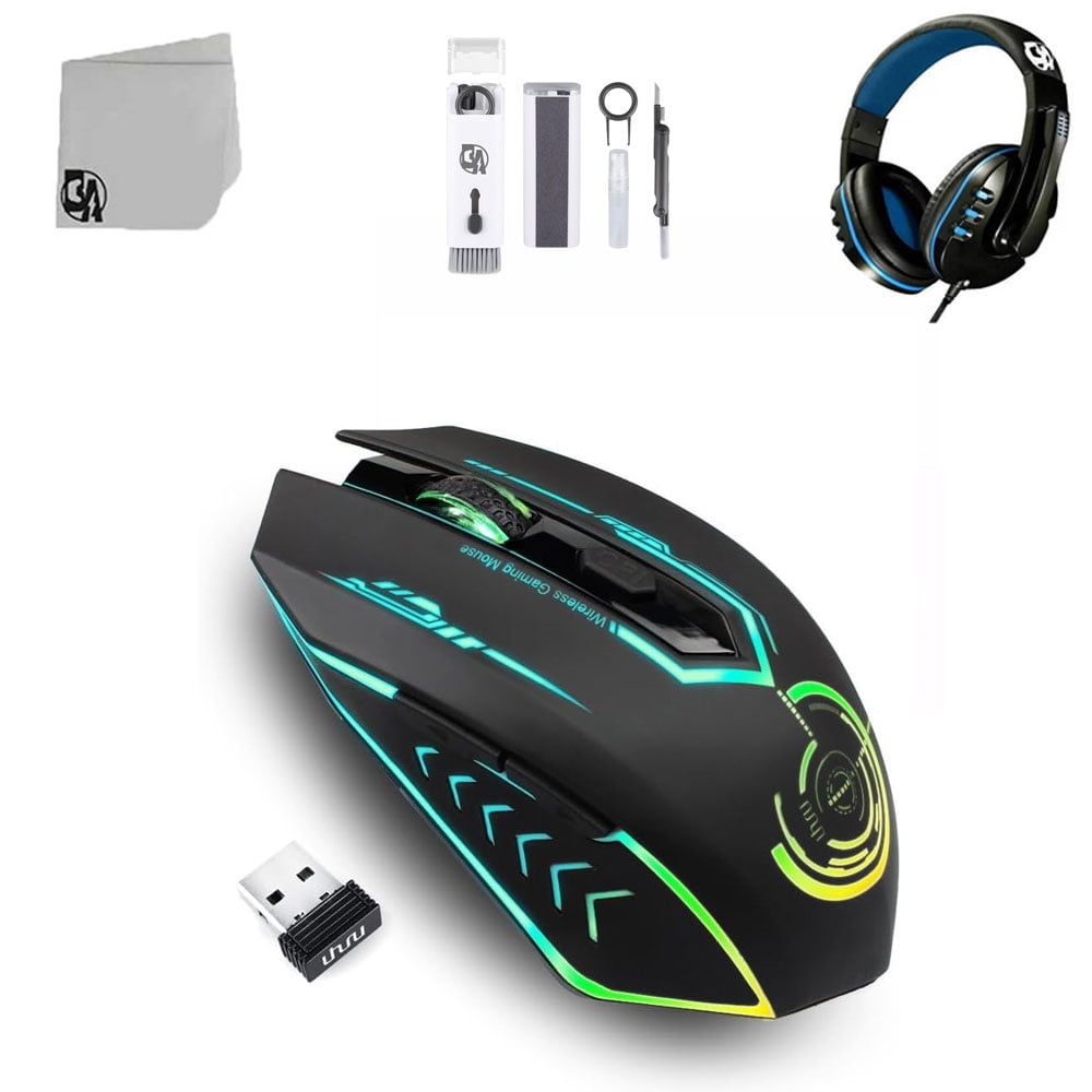 UHURU Wireless Gaming Mouse Up to 10000 DPI, Rechargeable USB Wireless ...