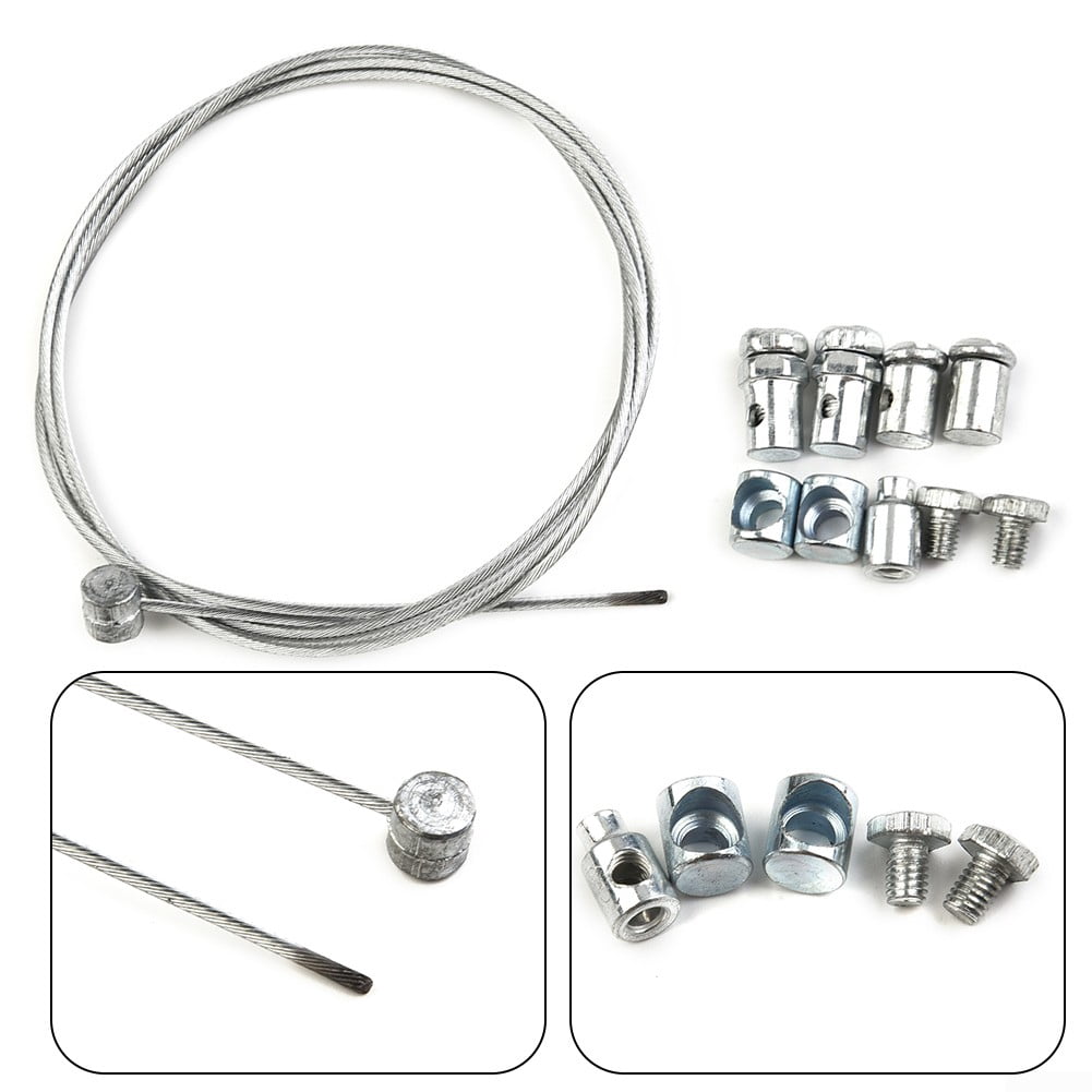Universal Motorcycle Cable Repair Kit - Includes Inner Clutch, Throttle & Brake Cables With Nipples & Ferrules
