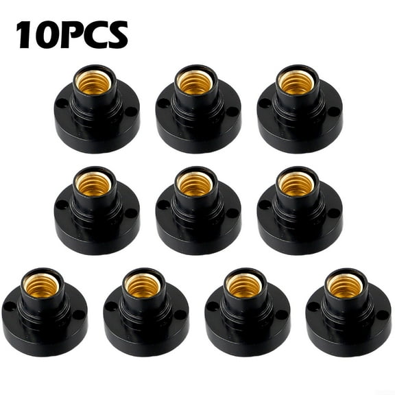 UHUSE 10Pcs E14 Light Bulb Screw Lamp Surface Fixing Base Holder Edison Screw Socket