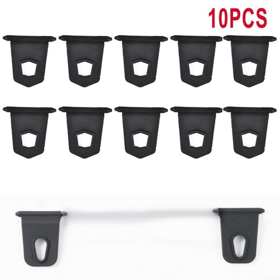 UHUSE 10X Black Universal Awning Clothes Hook For RV Camper Caravan Party Light Holder