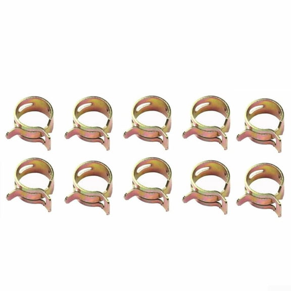UHUSE 10pcs ID 1/4" 6 mm Spring Clip Vacuum Fuel Oil Hose Line Band Clamp Low Pressure