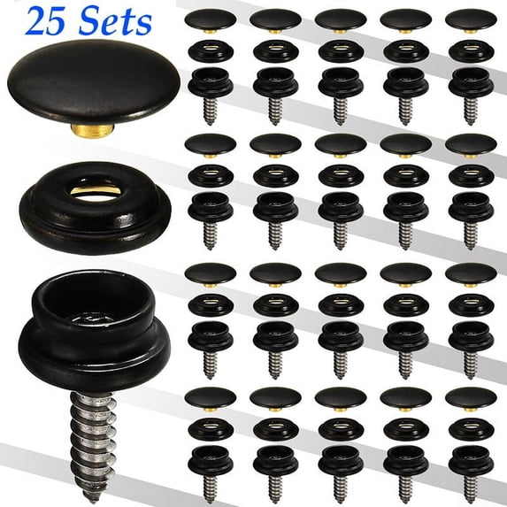 UHUSE 15mm Snap Fastener Button Screw Studs Kit for Boat Cover Home Improvement Tent