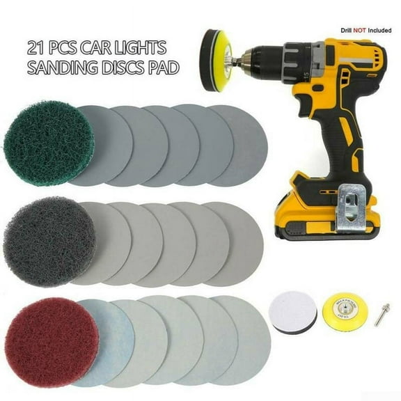 UHUSE 21PCS 3" Buffing Waxing Polishing Sponge Pads Kit Tool For Car Polisher Drill