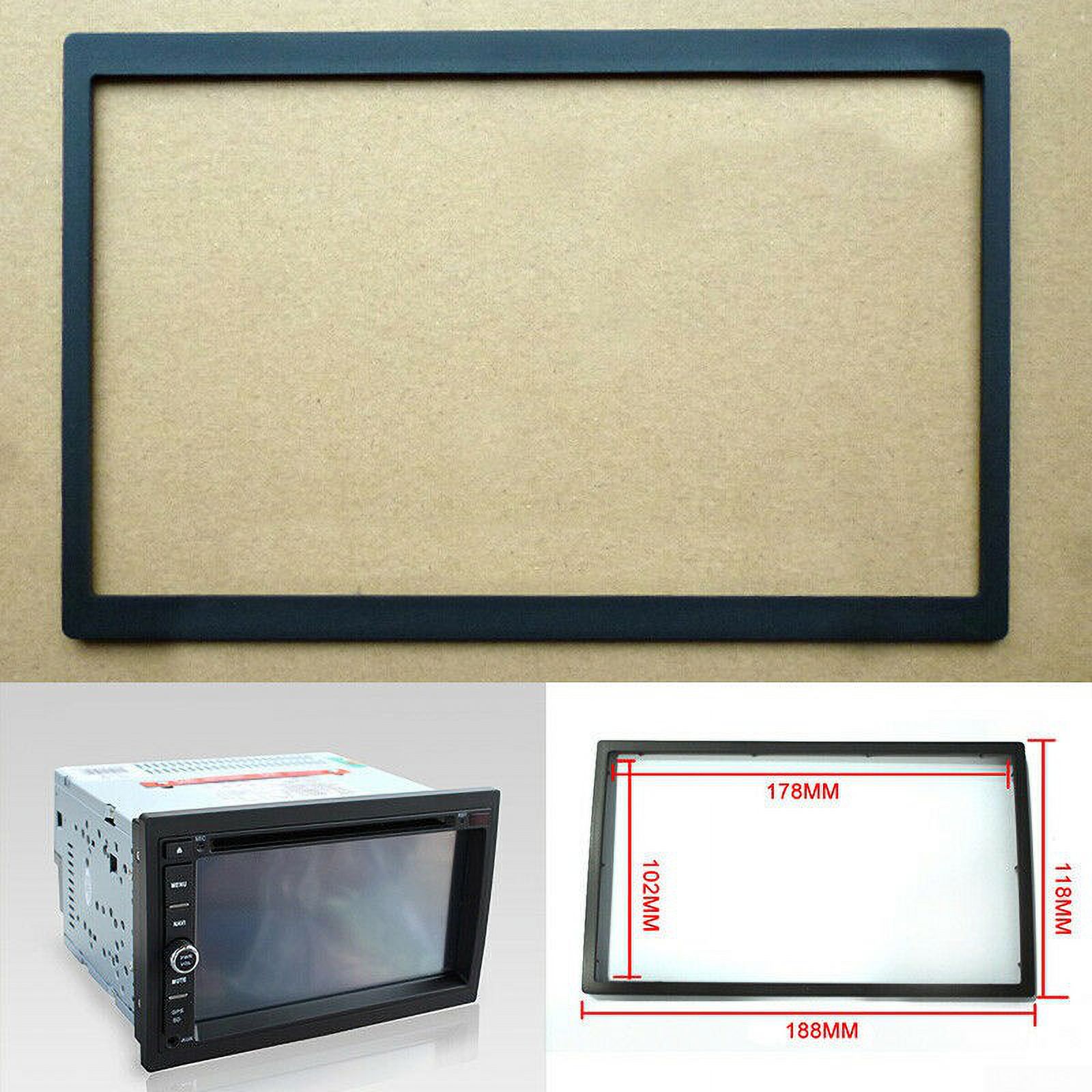 UHUSE 2Din Stereo Audio Dash Bezel Panel Mounting Frame for Car Radio DVD Player - image 1 of 6