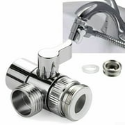 UHUSE 3-way Diverter Valve Water Tap Connector Faucet Adapter Kitchen Sink Splitter