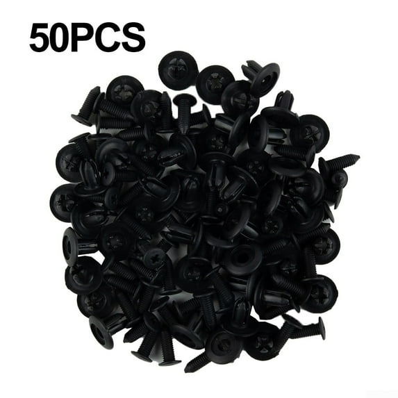 UHUSE 50x Nylon Front Bumper Fender Body Moulding Clips Rivet Retainer for Mazda 3 6