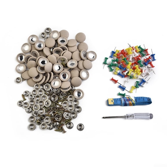 UHUSE 60pcs Beige Roof Lining Repair Kit Fix Sagging Headliner Push Pin Buckle Screw