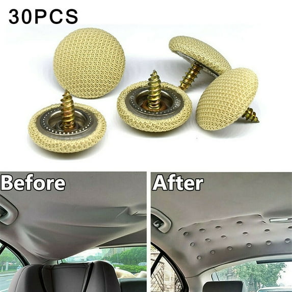 UHUSE Car Roof Repair Rivets Sagging Headliner Fix Repair Pins Snap Rivet 30 Pcs