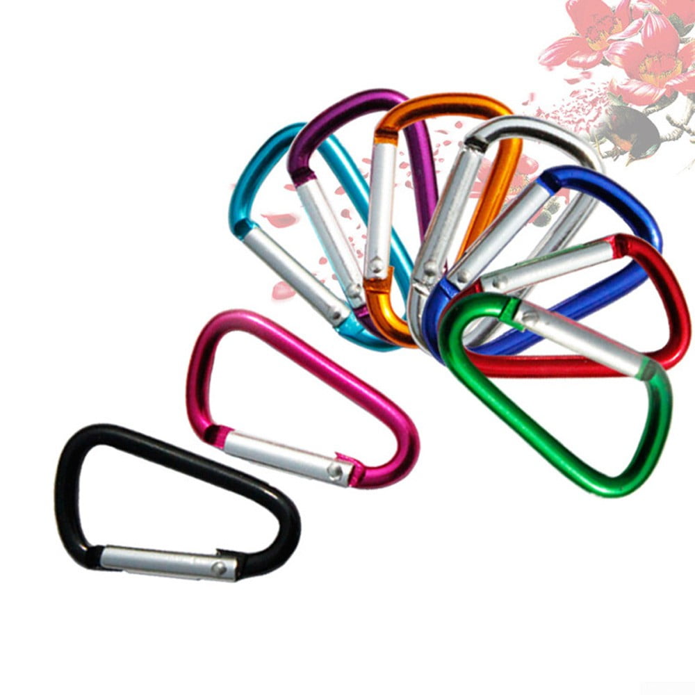 UHUSE Carabiner Spring Belt Clip Aluminium, Multicolored, 10 Pieces