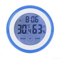 thumbnail image 1 of UHUSE Digital Temperature Humidity Time Function Wall Clocks Backlight For Bedroom, 1 of 3