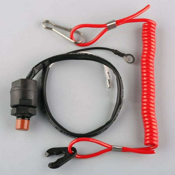 UHUSE General Boat Outboard Engine Motor Kill Stop Switch & Safety Tether Lanyard
