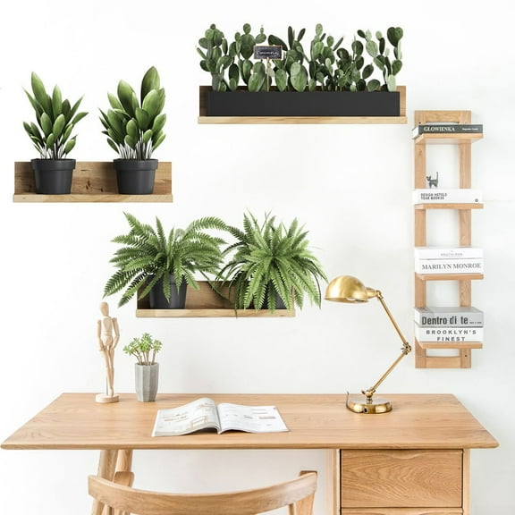 UHUSE Green Leaf Wall Sticker Living Room Decor Plant Mural Art DIY Home Decal