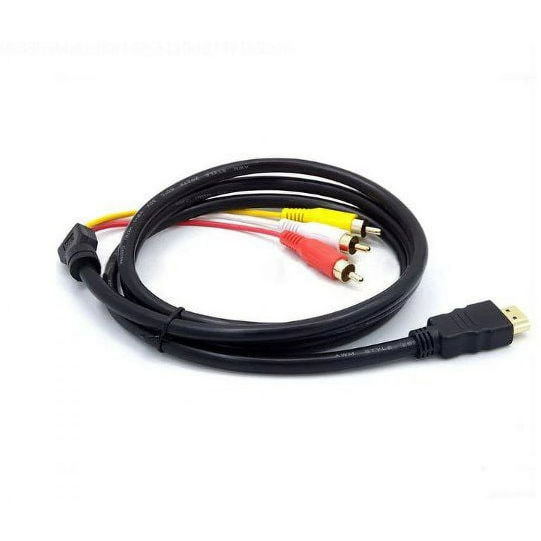 Câble HDMI mâle vers 3 RCA Composite mâle 1,5m Adaptateur vidéo HDMI vers  RCA